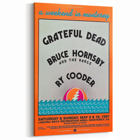 Grateful Dead Retro Wall Art - Vintage Monterey 1987 Poster