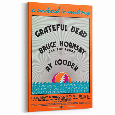 Grateful Dead Retro Wall Art - Vintage Monterey 1987 Poster
