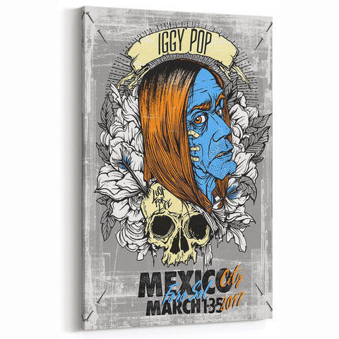 Iggy Pop Retro Wall Art – Vintage Mexico City Concert 2017 Print