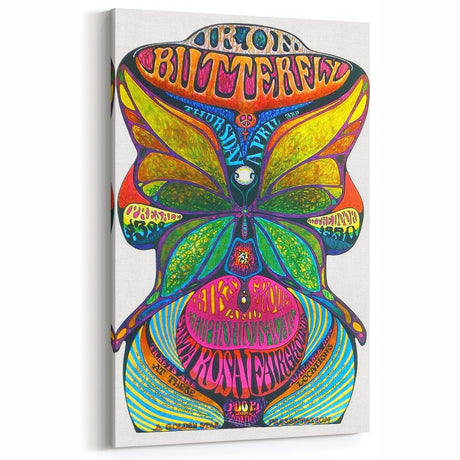 Iron Butterfly Retro Wall Art – Vintage Psychedelic Concert Print