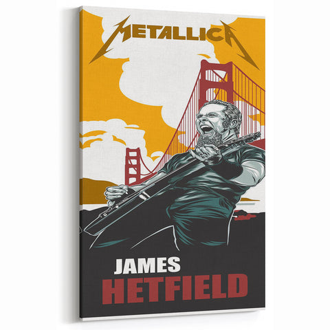 Metallica Retro Wall Art – Vintage James Hetfield Concert Print