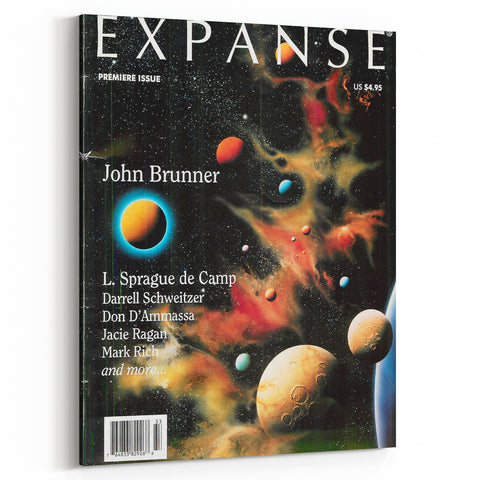 Vintage Magazine Cover Art – Retro Sci-Fi Space Wall Print