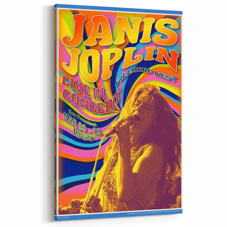 Janis Joplin Retro Wall Art – Vintage 1969 Fillmore West Print