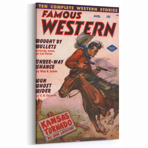 Vintage Magazine Cover Art - Classic Western Retro Prints for Decor