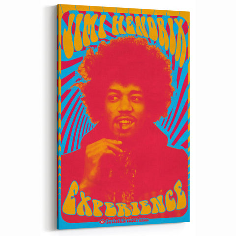 Jimi Hendrix Retro Wall Art – Psychedelic Vintage Experience Print
