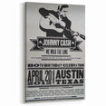Johnny Cash Retro Wall Art Vintage Prints Black and White Poster