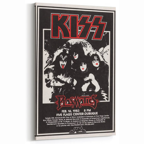 KISS Retro Wall Art Vintage Prints Black and White Poster