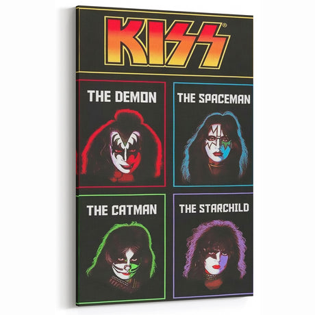 KISS Retro Wall Art Vintage Prints Band Members Tribute Poster