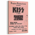 KISS & Rush Retro Wall Art Vintage Prints Pink Concert Poster