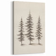 Minimalist Winter Tree Wall Art – Monochrome Forest Print