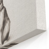 Minimalist Winter Rabbit Wall Art – Monochrome Animal Print