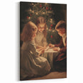 Vintage Christmas Eve Wall Art – Cozy Holiday Scene Canvas Print