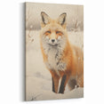 Winter Fox Wall Art – Majestic Wildlife Snowy Landscape Print