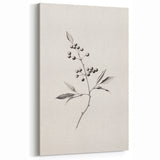 Snowy Landscape Wall Art – Elegant Winter Botanical Sketch Print