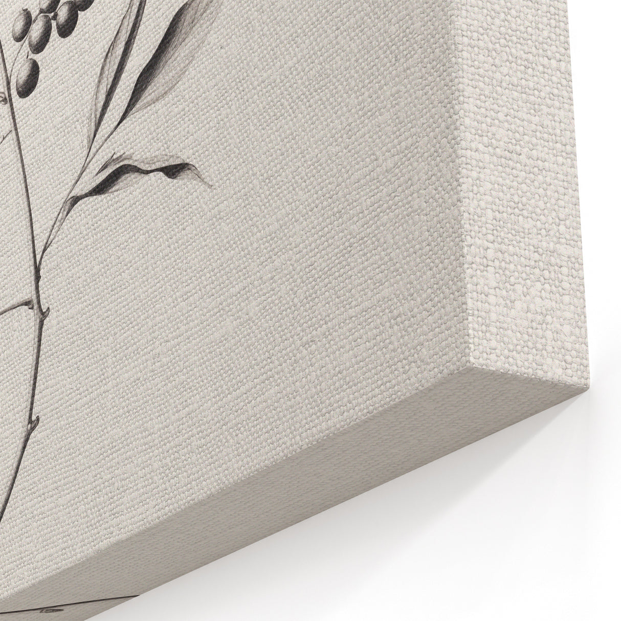 Snowy Landscape Wall Art – Elegant Winter Botanical Sketch Print