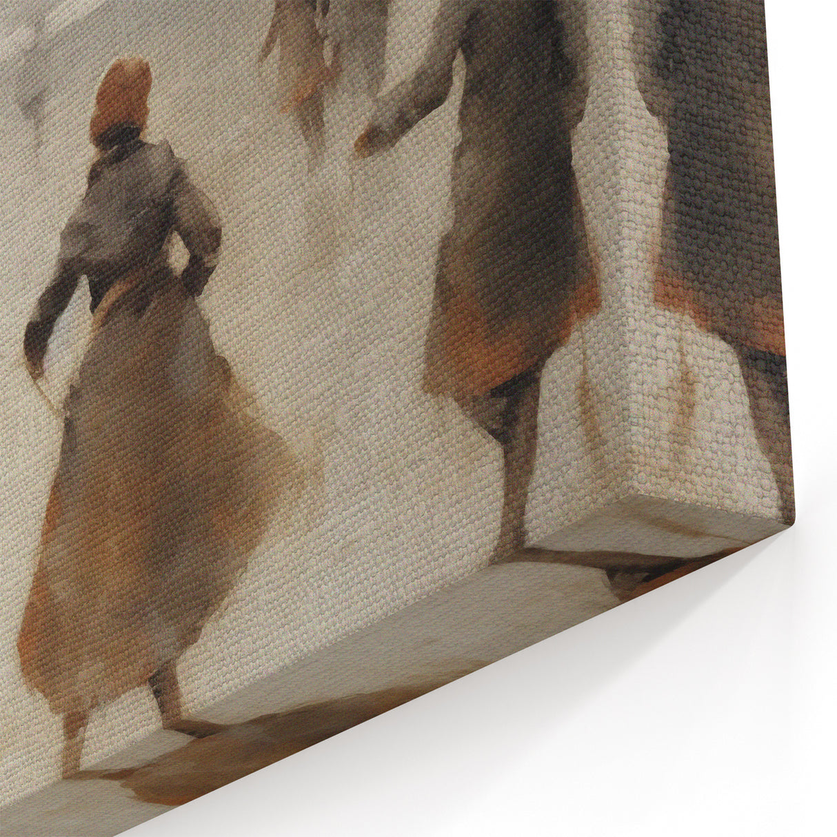 Winter Scene Wall Art – Vintage Ice Skating Landscape Canvas