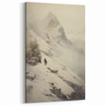 Winter Canvas Art – Majestic Snowy Mountain Landscape Print