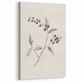 Winter Wall Decor – Botanical Black and White Nature Sketch Print