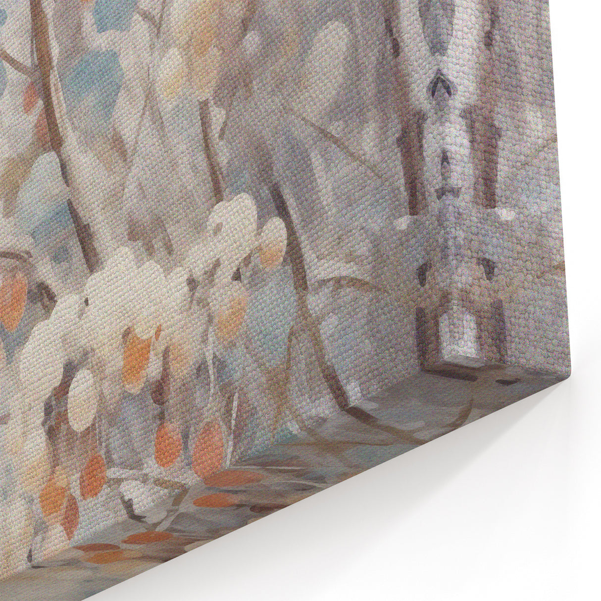 Winter Art Prints – Snowy Berry Branch Botanical Canvas Decor