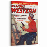 Vintage Magazine Cover Art - Retro Western Action Collectible Print