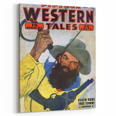 Vintage Magazine Cover Art - Wild West Retro Collectible Print
