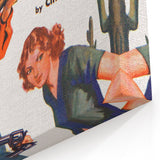 Vintage Magazine Cover Art - Retro Western Action Wall Print