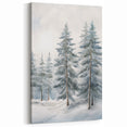 Serene Snowy Forest Winter Wall Art – Peaceful Winter Canvas Art