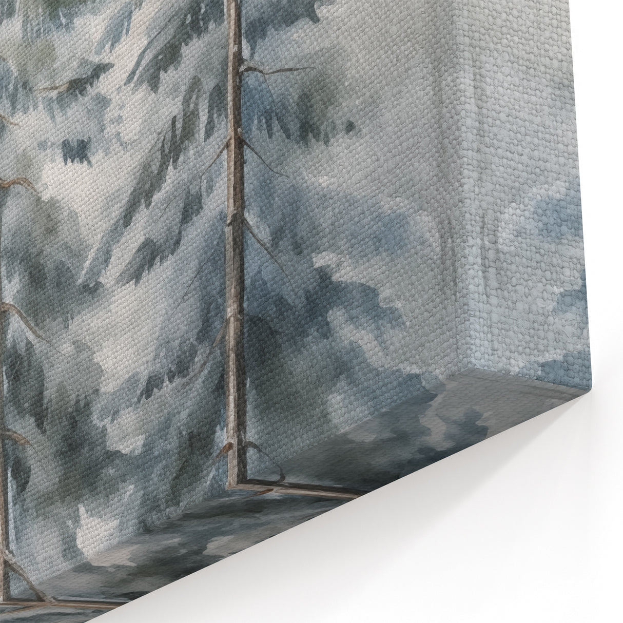 Serene Snowy Forest Winter Wall Art – Peaceful Winter Canvas Art