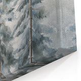 Serene Snowy Forest Winter Wall Art – Peaceful Winter Canvas Art