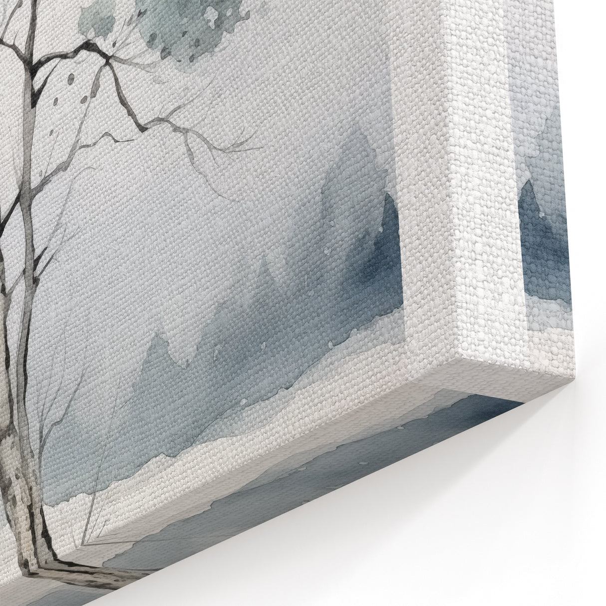 Lone Winter Tree Wall Art – Serene Snowy Landscape Winter Canvas