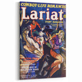 Vintage Magazine Cover Art - Western Romance Action Wall Print