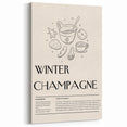 Winter Champagne Kitchen Wall Art – Elegant Winter Quote Print