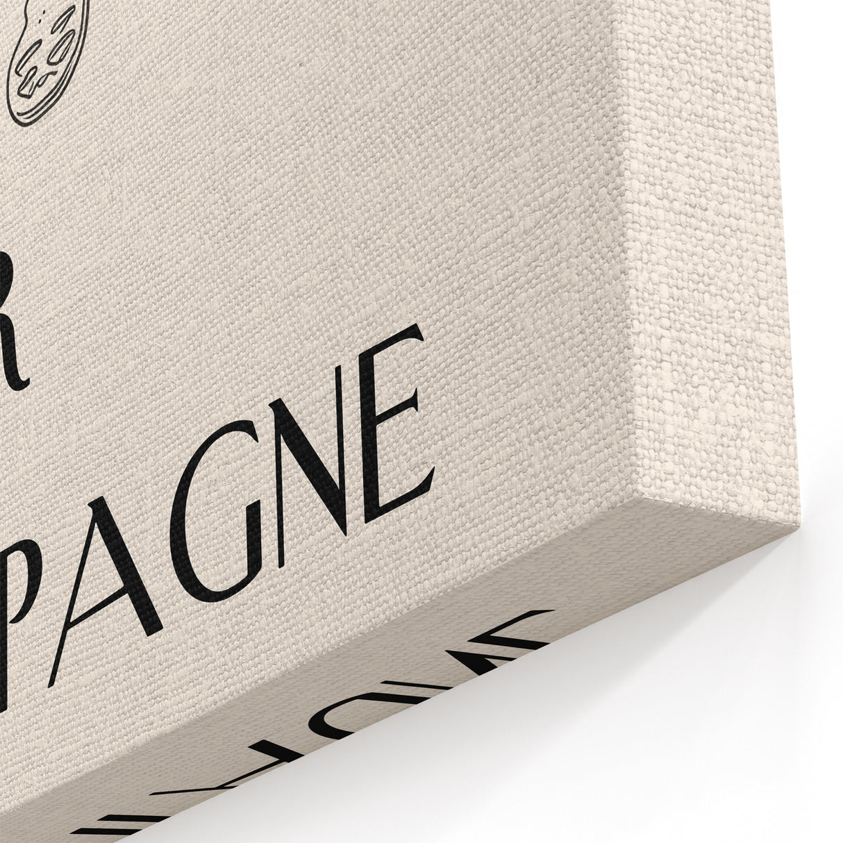 Winter Champagne Kitchen Wall Art – Elegant Winter Quote Print