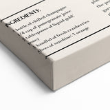 Winter Champagne Kitchen Wall Art – Elegant Winter Quote Print