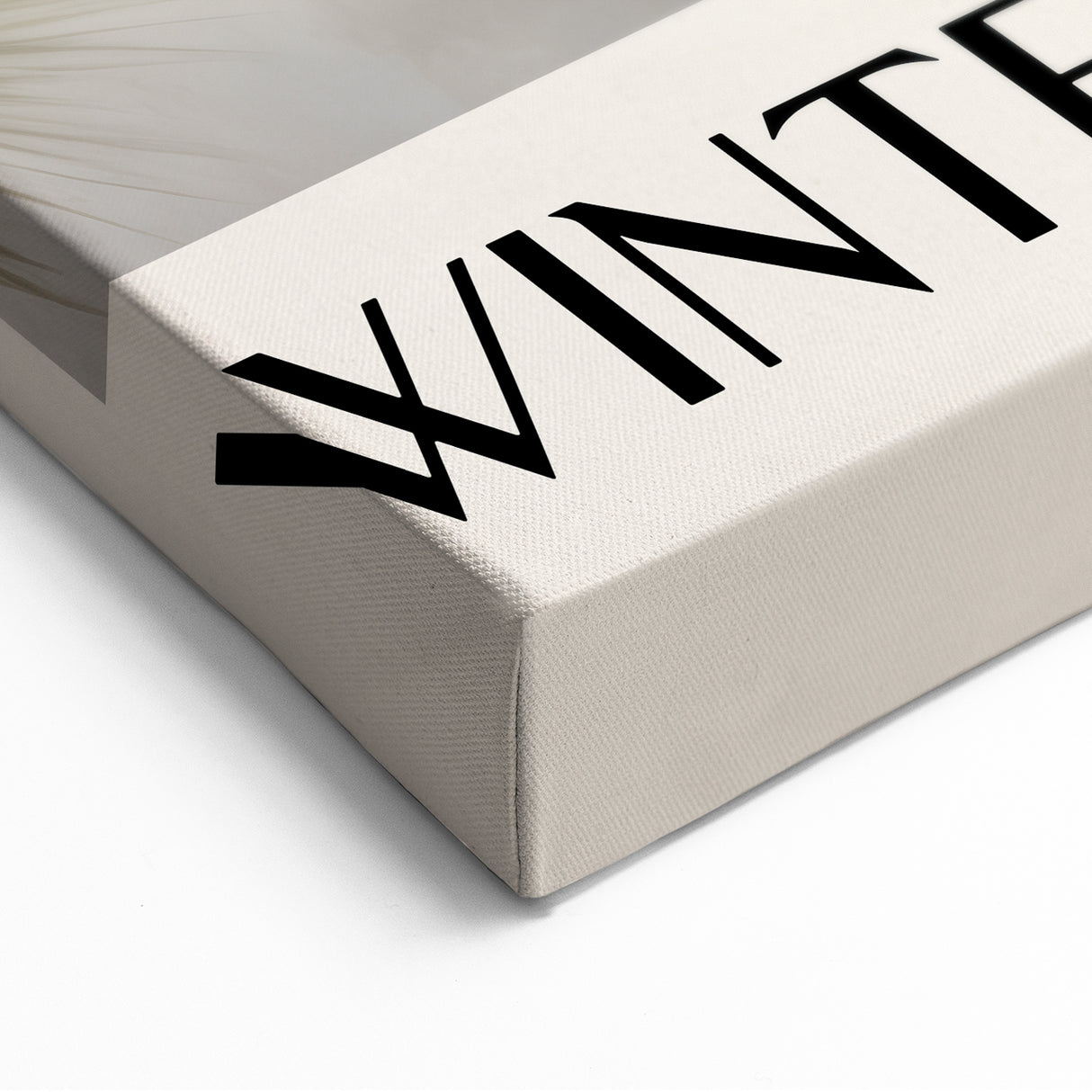 Winter Market Pinecone Wall Art – Rustic Snowy Winter Canvas Print