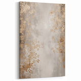 Elegant Gold Floral Winter Wall Art – Abstract Winter Canvas Print