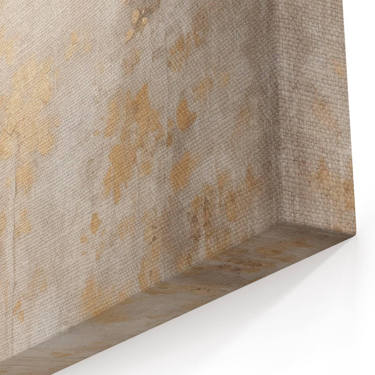 Golden Floral Winter Wall Art – Elegant Abstract Winter Canvas