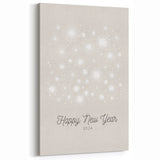 Happy New Year Fireworks Wall Art – Elegant Winter Celebration Print