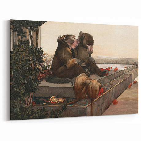 Vintage Animal Art: Retro Baboon Illustration for Unique Decor
