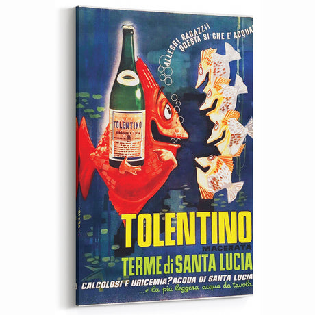 Vintage Advertising Poster - Tolentino Water Retro Wall Art