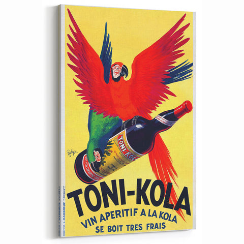 Vintage Advertising Poster - Toni-Kola Parrot Retro Wall Art