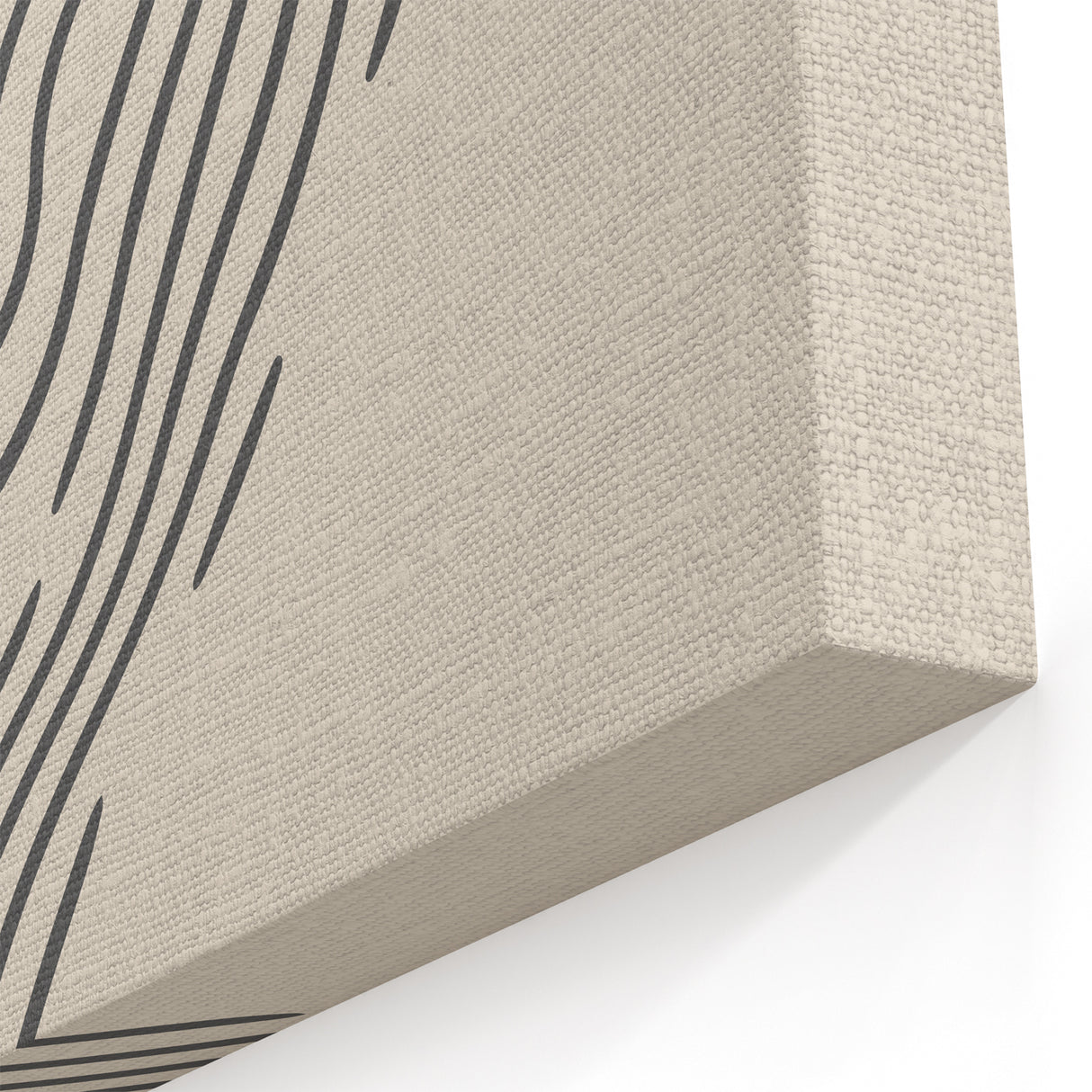 Minimalist Black and Beige Winter Wall Art – Modern Abstract Print