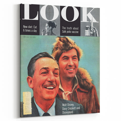 Vintage Magazine Cover Art - Walt Disney & Davy Crockett 1955