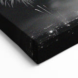 Black and White Fireworks Wall Art – Elegant New Year Winter Print