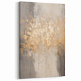 Gold and Gray Abstract Winter Wall Art – Luxe Metallic Canvas Print