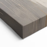 Gold and Gray Abstract Winter Wall Art – Luxe Metallic Canvas Print