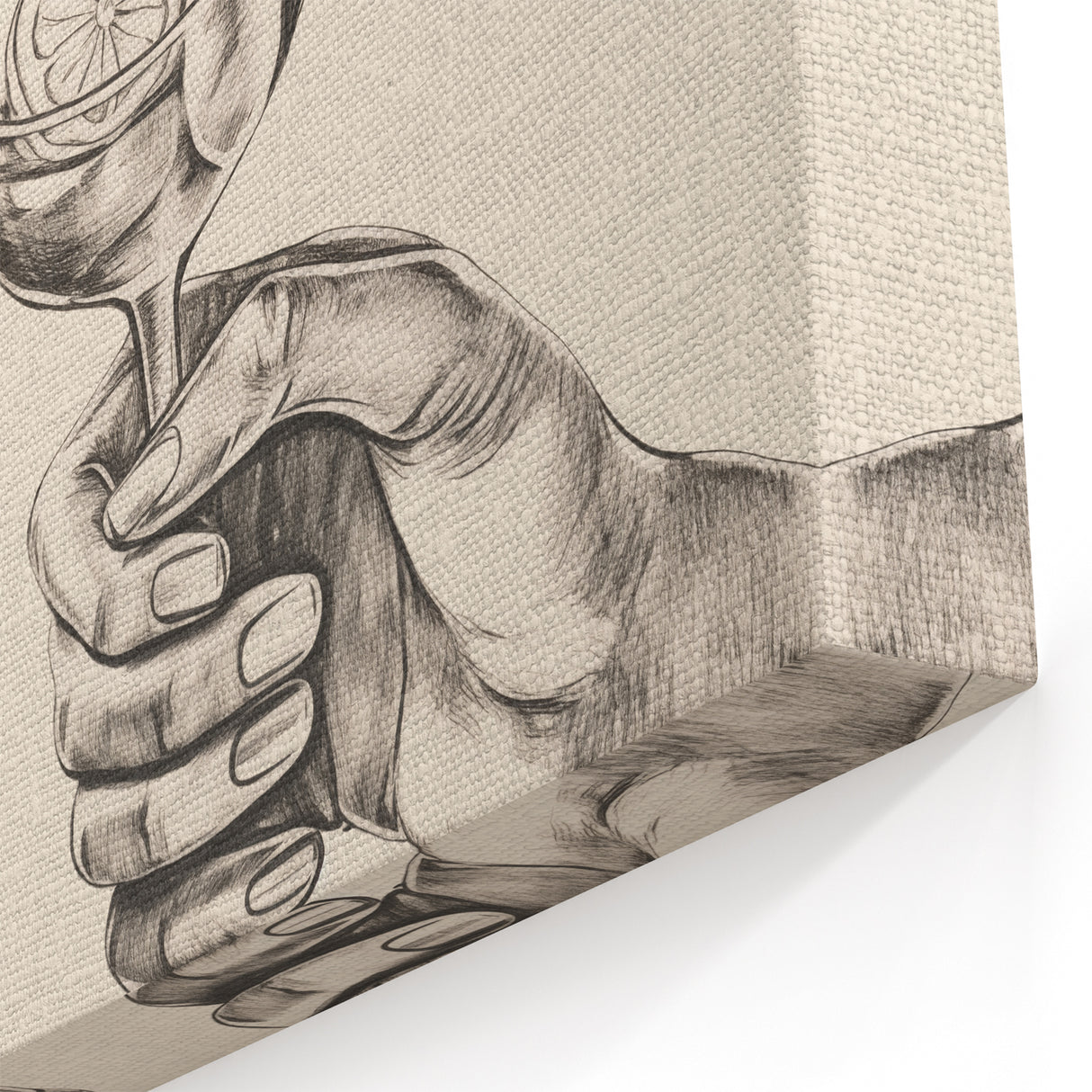 Cheers Winter Cocktail Wall Art – Minimalist Celebration Canvas Print