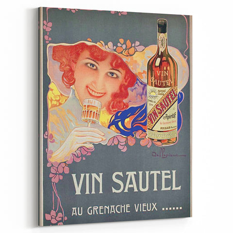 Vintage Advertising Poster - Vin Sautel Apéritif Retro Art