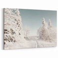 Winter Scene Wall Art – Serene Snowy Path in Winter Landscape