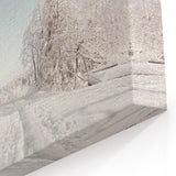 Winter Scene Wall Art – Serene Snowy Path in Winter Landscape